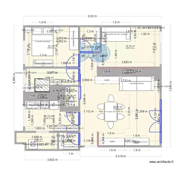 T3_a_renover_2. Plan de 12  et 65 m²