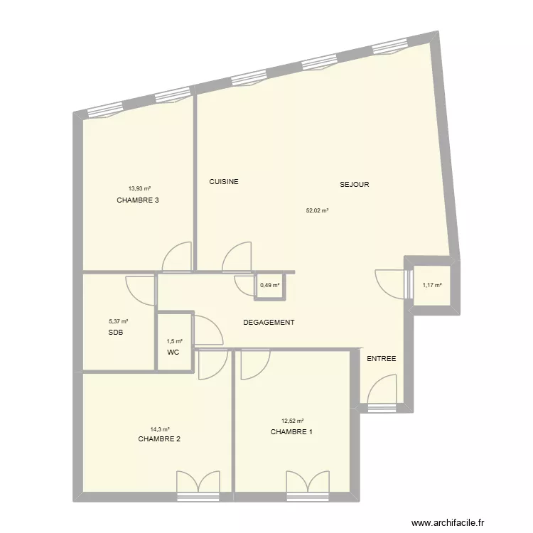 SARL DUBAS. Plan de 8  et 101 m²