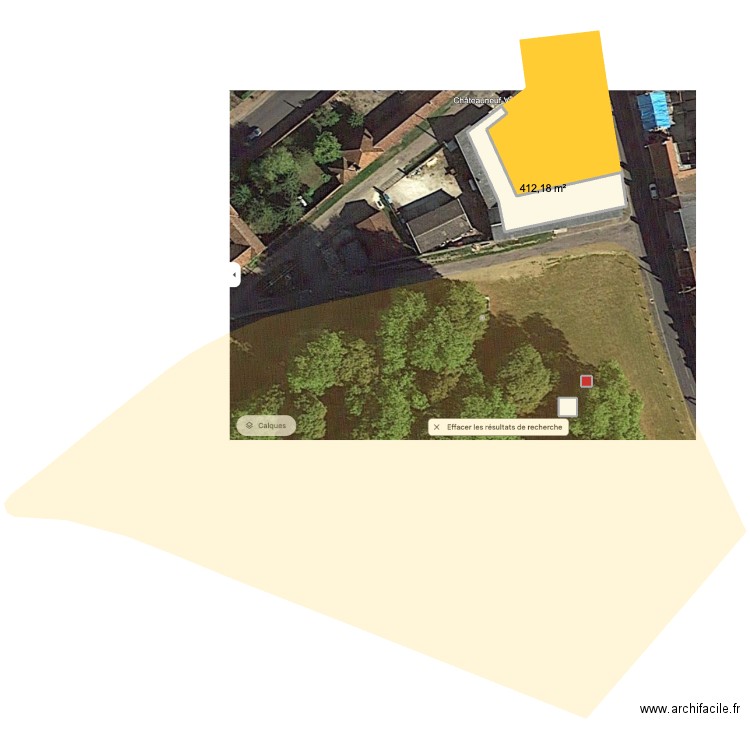 Chaume. Plan de 4 pièces et 447 m2