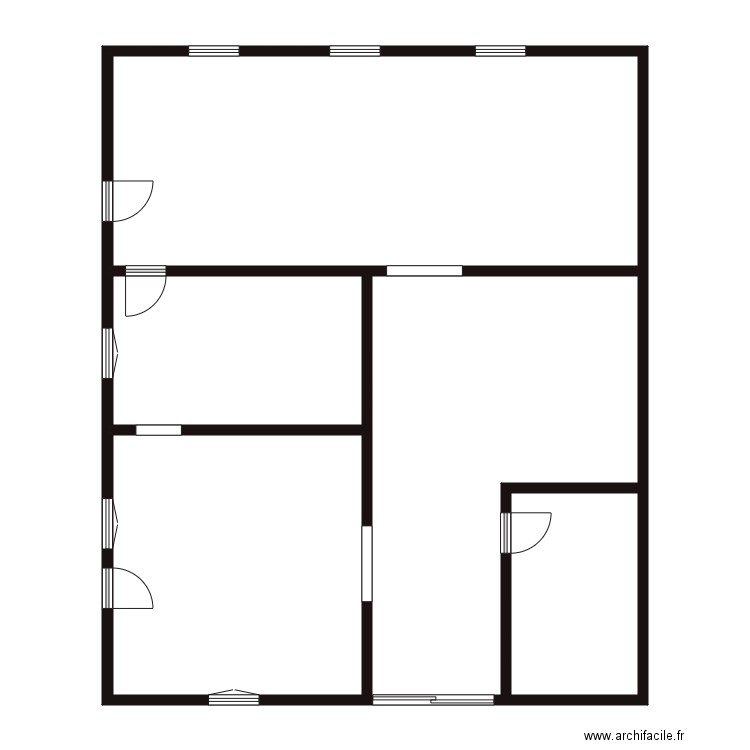 lhermite. Plan de 5 pièces et 125 m2