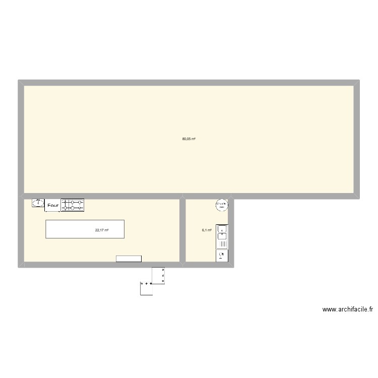 sven. Plan de 3 pièces et 108 m2