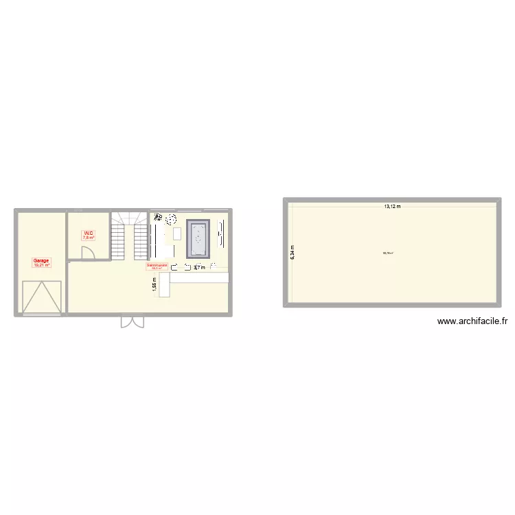 maison jules/moi. Plan de 4  et 165 m²