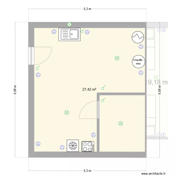 Petite  Maison. Plan de 