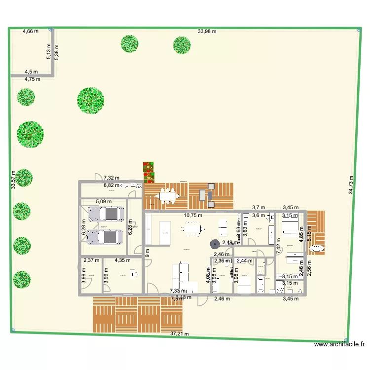 maison Caron Plein pied version 1. Plan de 
