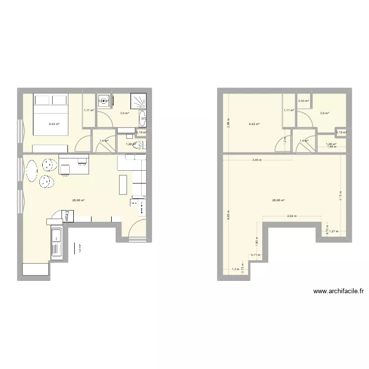 R VIDE. Plan de 16 pièces et 89 m² R VIDE. Plan de 16 pièces et 89 m²