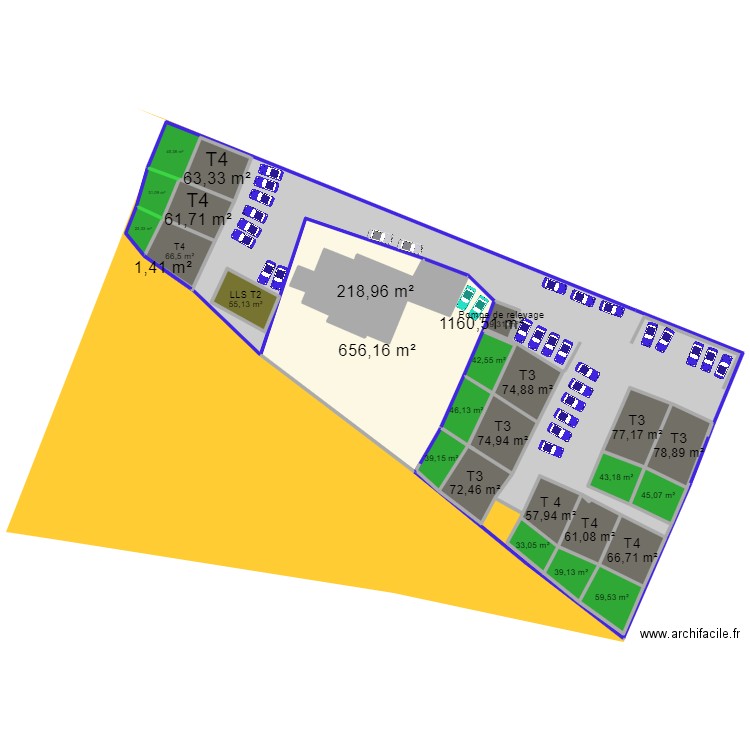 L'Houmeau - PC- HORS MAIONS . Plan de 28 pièces et 3378 m2
