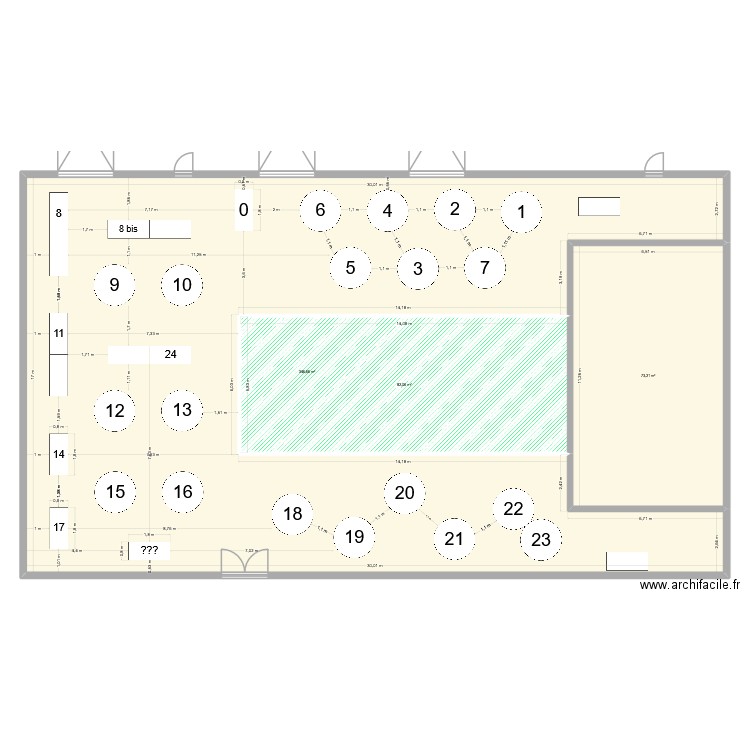 Plan réveillon 2025-2026. Plan de 3 pièces et 502 m2