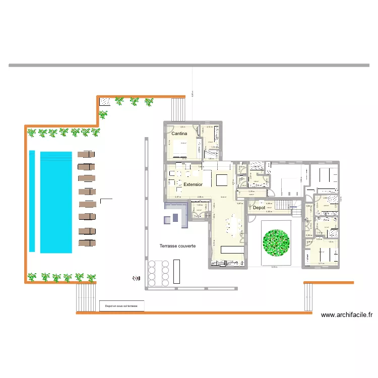 Carovigno  5 decembre. Plan de 14 pièces et 129 m²