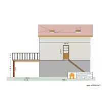 Plan facade entr&eacute;e