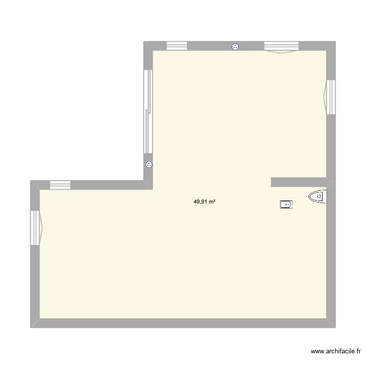 RDC. Plan de 1 et 50 m² RDC. Plan de 1 et 50 m²