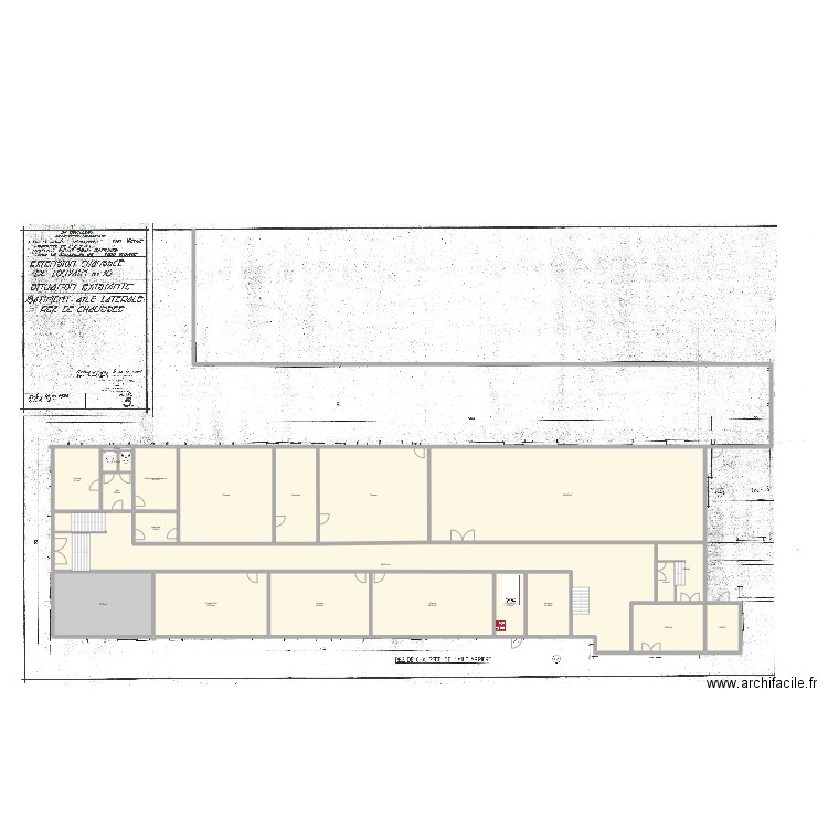 ISJB-CJ-Rez de chaussé. Plan de 21 pièces et 727 m2