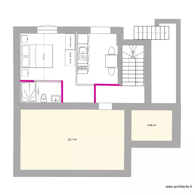Estelle/Christian2 - SOUS-SOL 2. Plan de 2 et 27 m² Estelle/Christian2 - SOUS-SOL 2. Plan de 2 et 27 m²