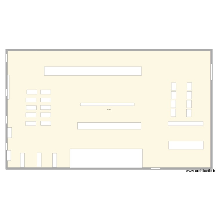atelier. Plan de 1 pièce et 557 m2