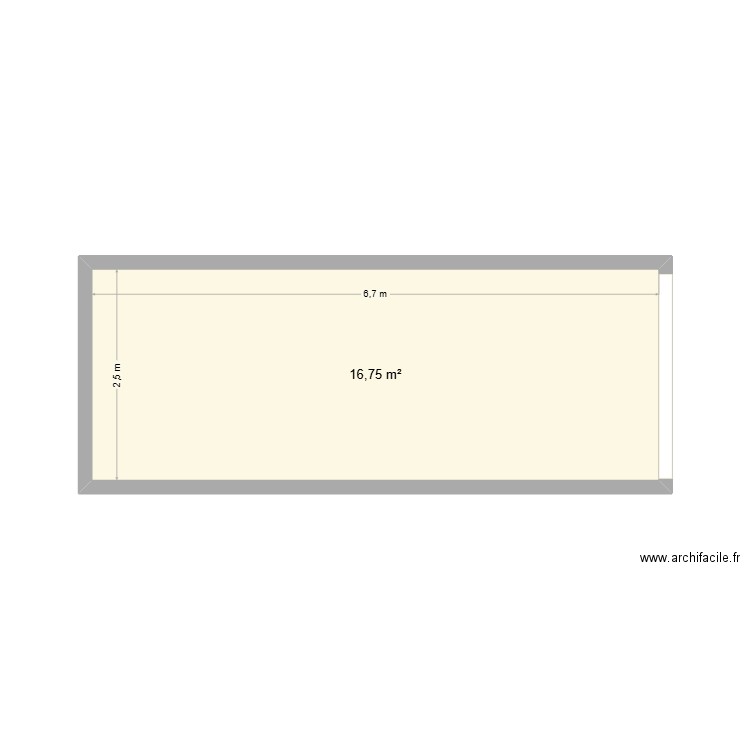 plan garage 17. Plan de 1 pièce et 17 m2