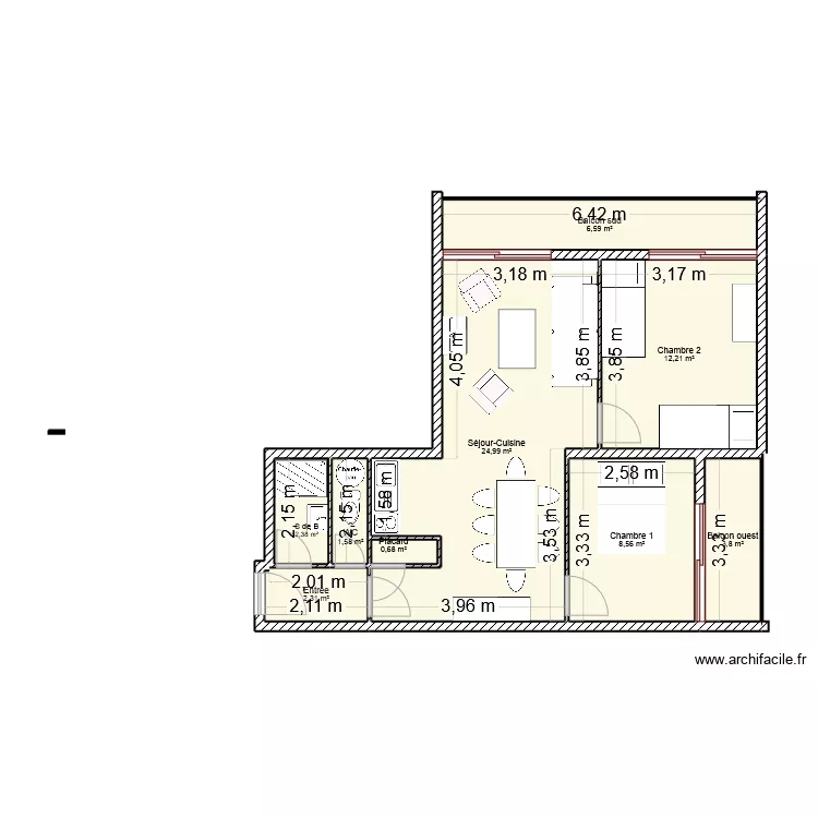 Appartement AUTRANS. Plan de Appartement AUTRANS. Plan de