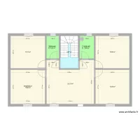 Plan 1er &eacute;tage projet collocation 4ch