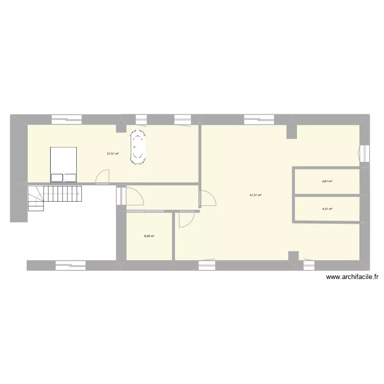 CHAMBRE RDC 3. Plan de 