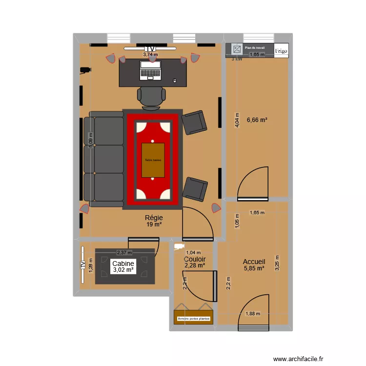 Plan Abal Studio. Plan de 5 et 37 m² Plan Abal Studio. Plan de 5 et 37 m²