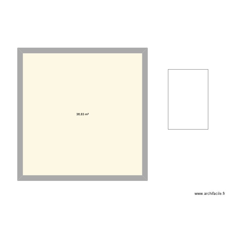 Garage. Plan de 1 pièce et 37 m2