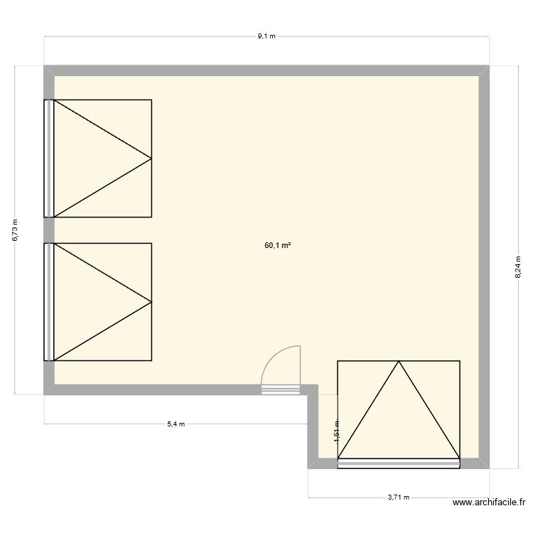 garage. Plan de 0 pièce et 0 m2