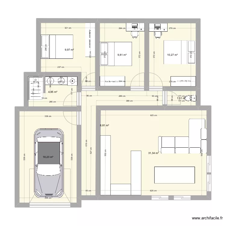 maison 2. Plan de 