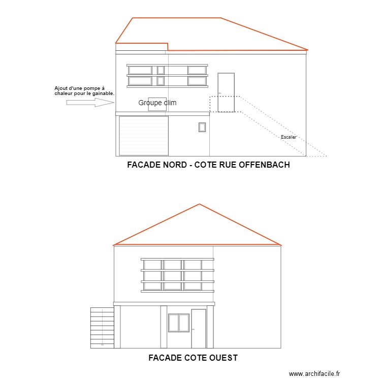 Facade Paul. Plan de 0 pièce et 0 m2