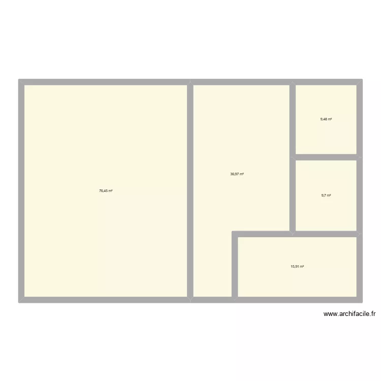 rearangement maison mamie. Plan de 5  et 149 m²