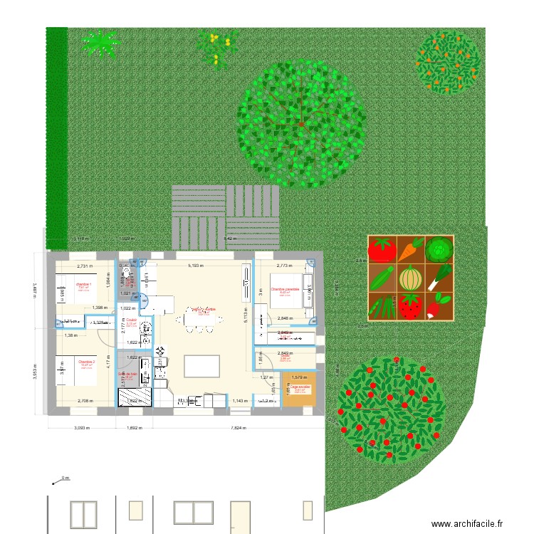 PLAN MICKA S-SOL. Plan de 12 pièces et 175 m2
