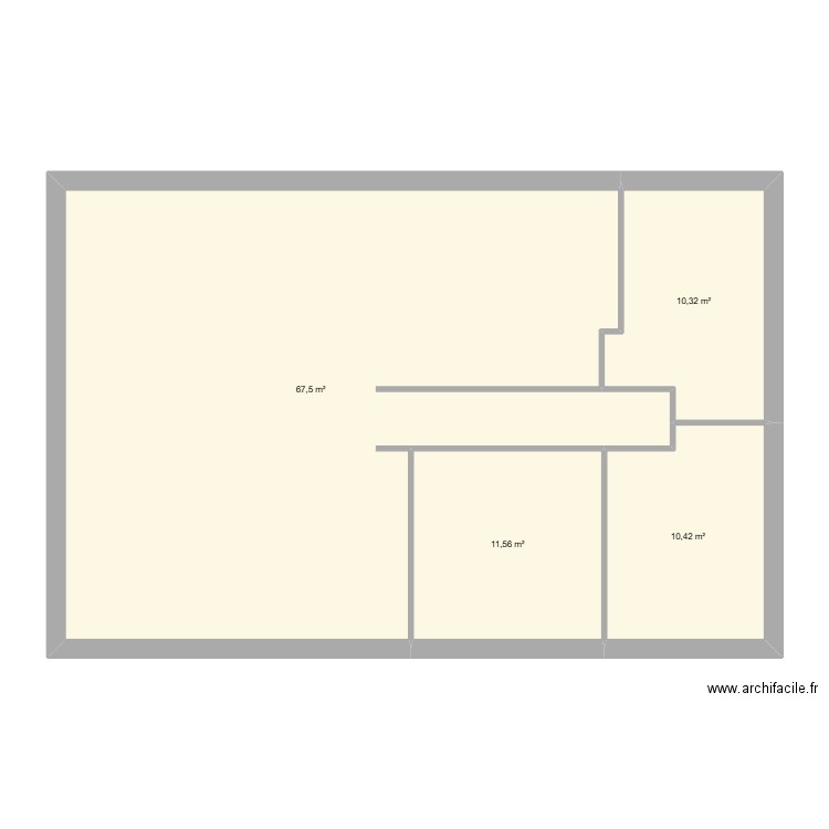 M.HUP. Plan de 4 pièces et 100 m2