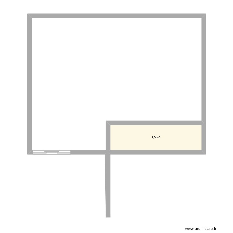 perisco. Plan de 1 pièce et 10 m2