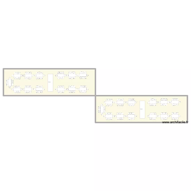 Plan salle mariage. Plan de 2  et 386 m²