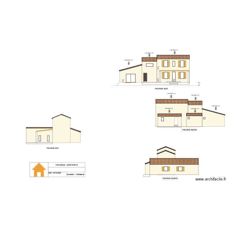 DT : PLAN DE COUPE EXISTANT. Plan de 0 pièce et 0 m2