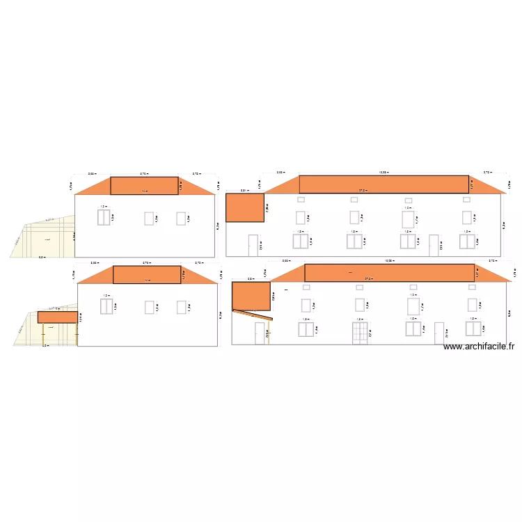 facade habitation. Plan de 