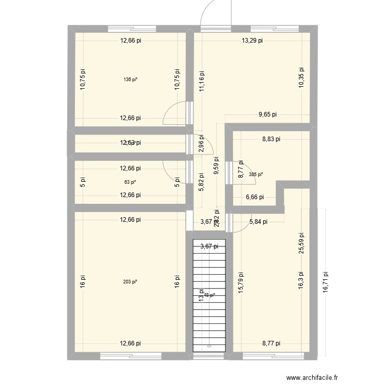Maurice Harbec 9630 Notre-Dame. Plan de 6 pièces et 80 m2