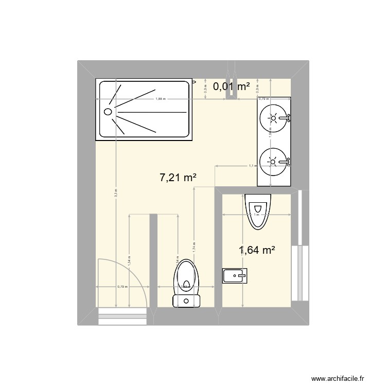 Ste Foy - SDB projet 2. Plan de 0 pièce et 0 m2