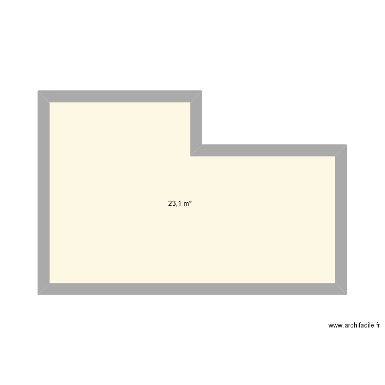 esthetique. Plan de 1 pièce et 23 m2