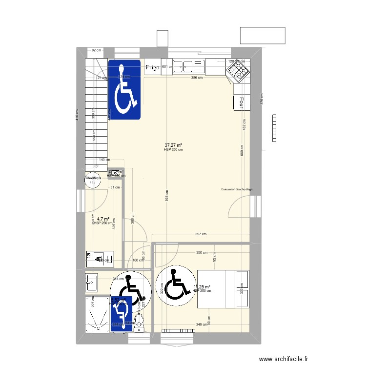 Gite esquisse APD . Plan de 28 pièces et 359 m2