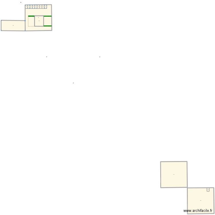 terrain. Plan de 15 pièces et 2310 m2