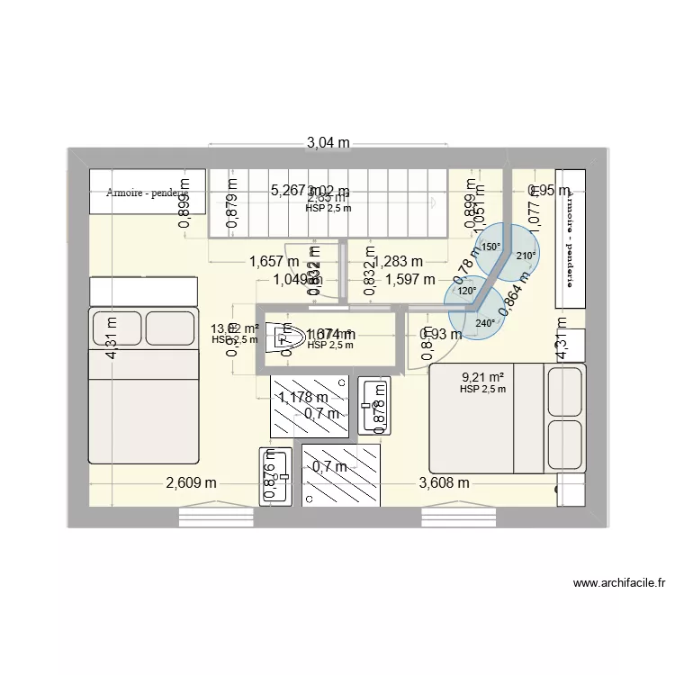 PIERREFEU 4. Plan de 5  et 54 m²