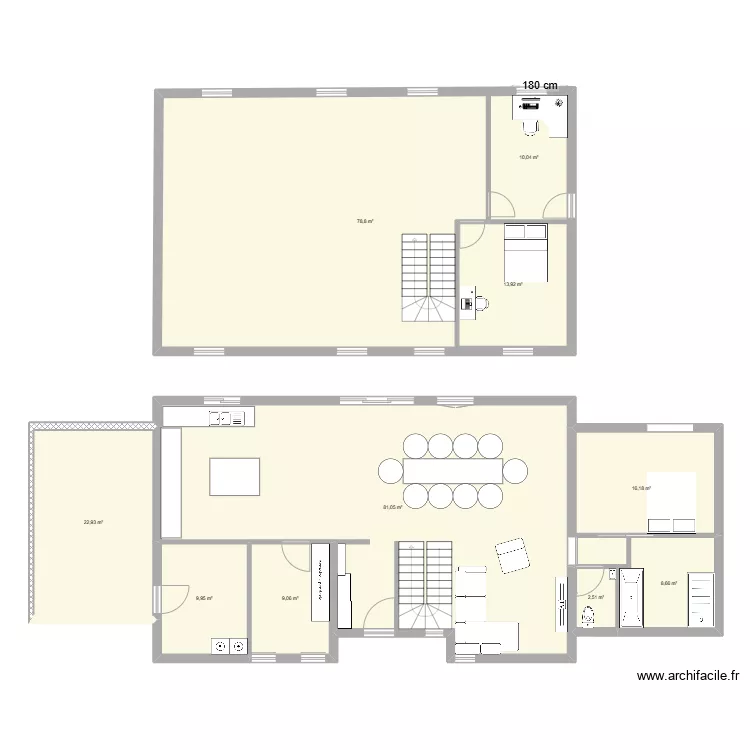 maison 1 . Plan de 
