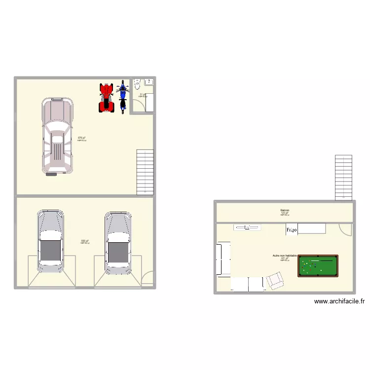 plan garage. Plan de 