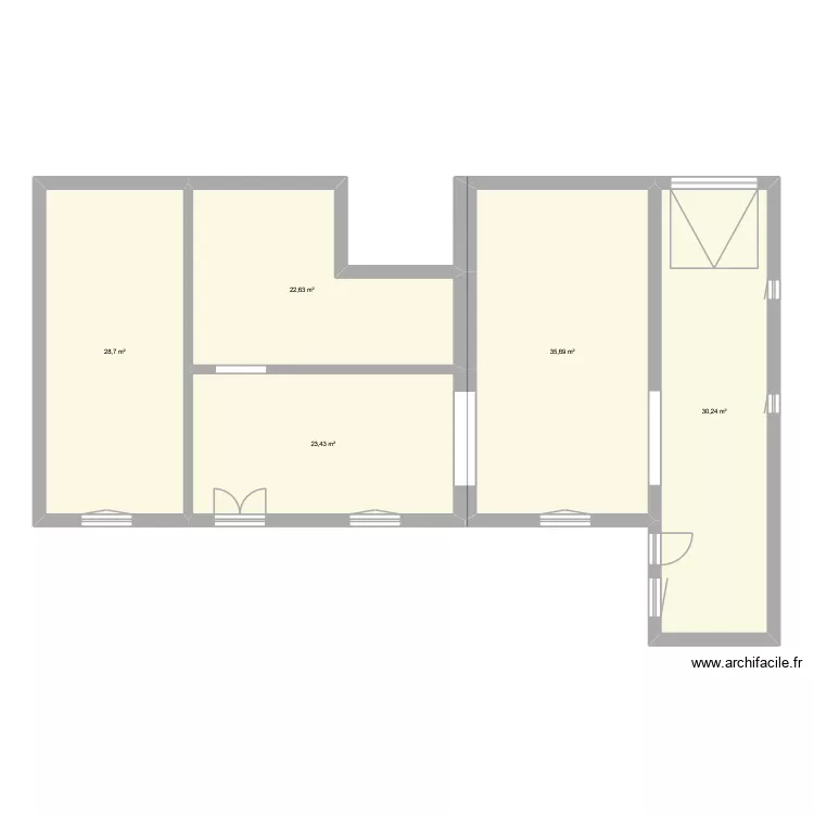 2 Ch des Amandiers RDJ EXISTANT. Plan de 5  et 141 m²