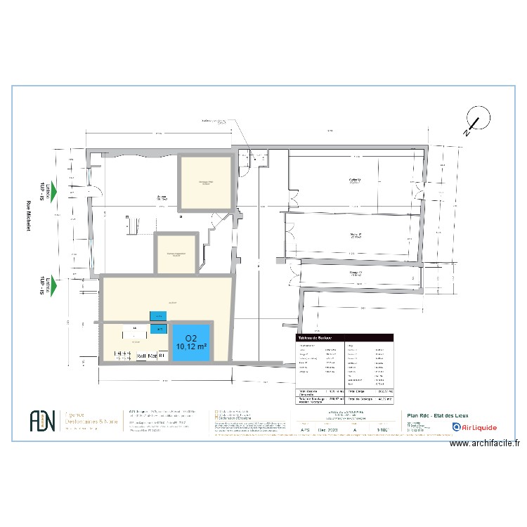 Compiegne macro. Plan de 5 pièces et 101 m2