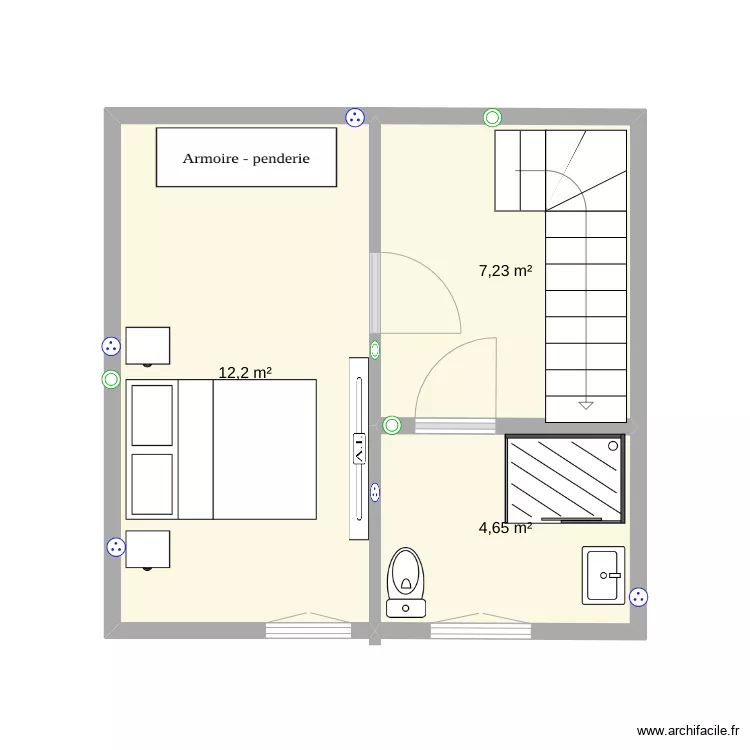 maison &eacute;tage . Plan de 