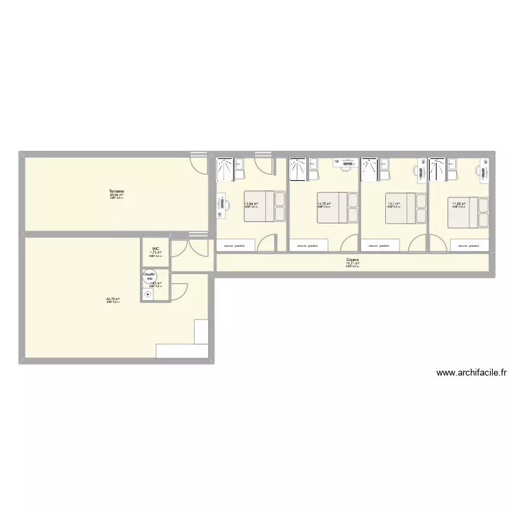 ROUDET. Plan de 9  et 139 m²