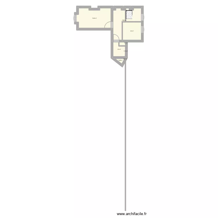 appartement reno. Plan de 8  et 33 m²