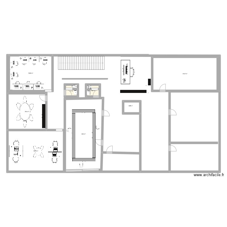 alya. Plan de 8 pièces et 178 m2