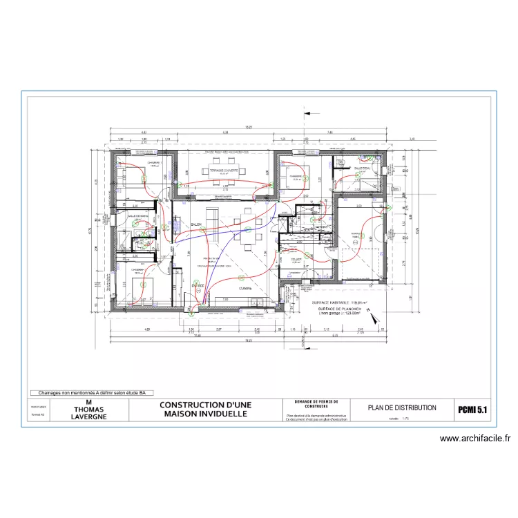 LAVERGNE . Plan de 