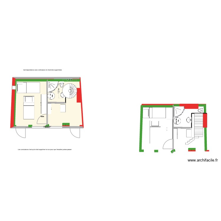 D&eacute;pendance Joigny proposition 1 colimasson. Plan de 0 pièce et 0 m2