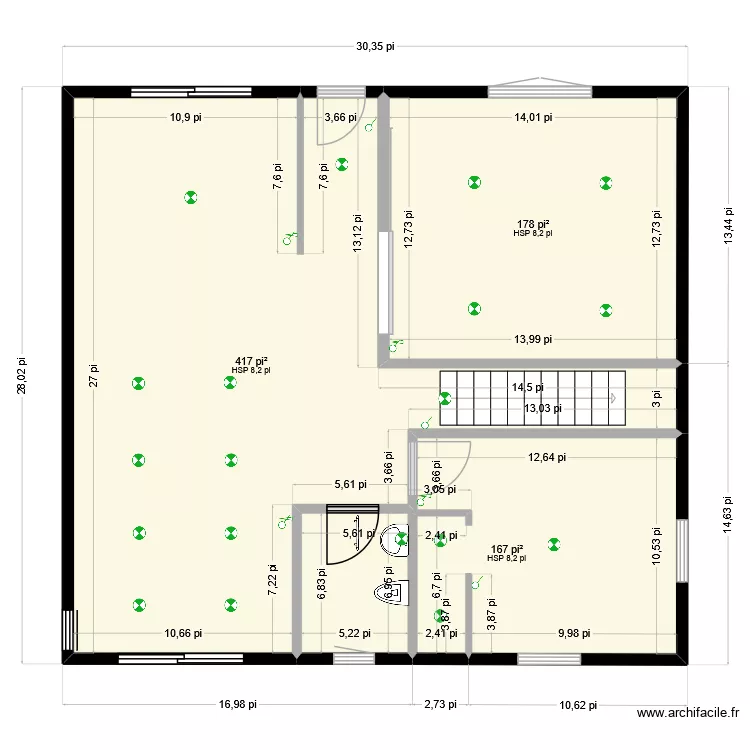 Baraque électricité. Plan de 3 et 71 m² Baraque électricité. Plan de 3 et 71 m²